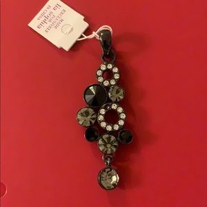 Lia Sophia Sequin cut crystals pendant slide.